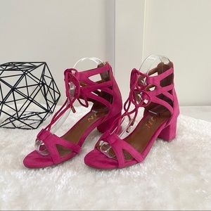 Classic Strappy Low Block Heel Sandals